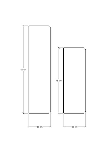 Modern Organizer Düzenleyici Dekoratif 2'li Kitaplık Banyo Mutfak Duvar Rafı Beyaz