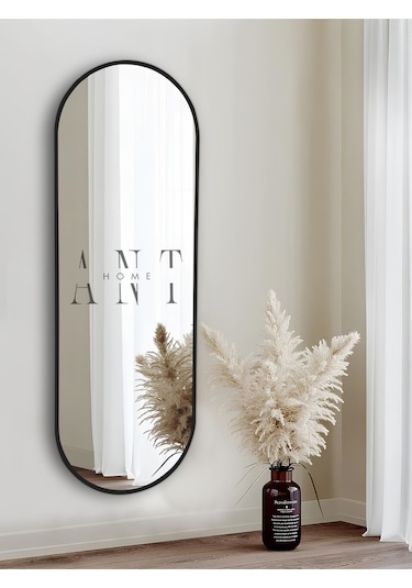 Boy Aynası 180cm X 60 Cm Elips Ayna 180 X 60 Siyah
