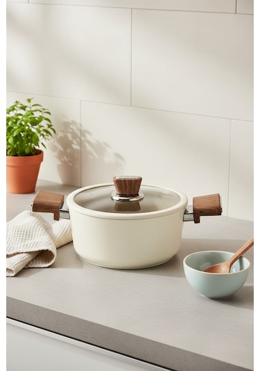 Bernardo Mayasa 7 Parça Seramik Tencere Seti Fil Dişi Fil Dişi
