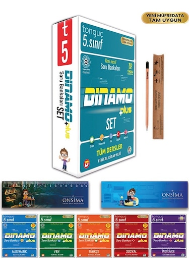 Tonguç Akademi 5. Sınıf Dinamo Soru Bankası Seti Tüm Dersler 5 Kitap