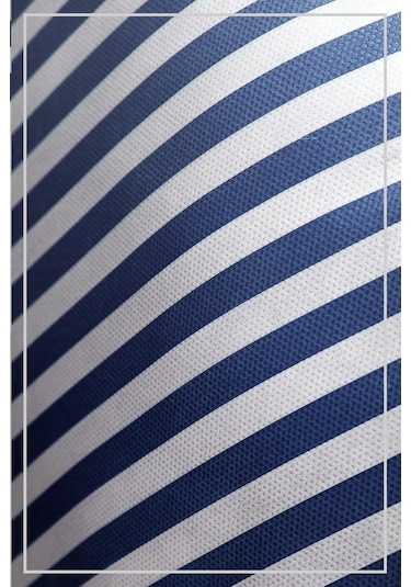 Vedsey Tekli 50x25x20 Cm Lacivert Çizgili Baskısız Hurç & Lacivert