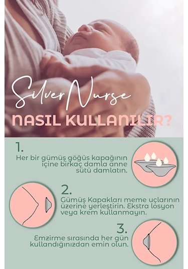 SilverNurse Koruyucu Gümüş Göğüs Ucu Kapakları