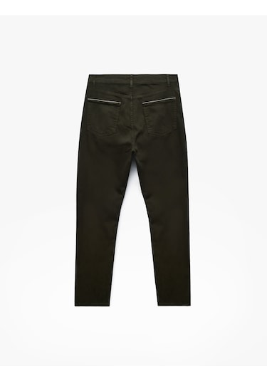 Koton Normal Bel Düğmeli Pamuklu Cep Detaylı Gabardin Pantolon Haki 6wam40063hw Haki