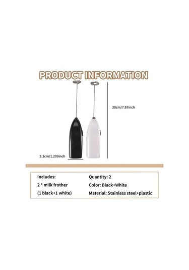 And Adhering To Your Requirements: Ulzyvf Mini Süt Köpürtücü Seti - Elektrikli Çırpıcı Beyaz 2 Adet Beyaz - Siyah