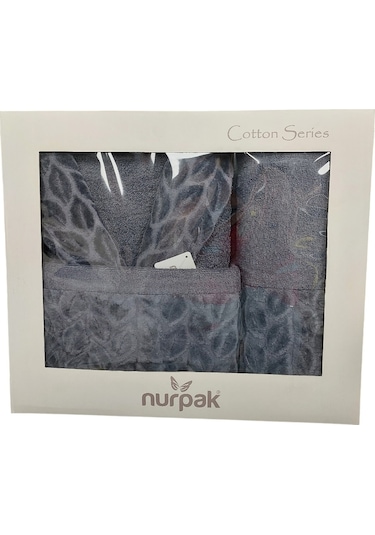 Nurpak Tek Kişilik Bornoz Seti Şalyaka-hazal Antrasit Beden Xl-xxl Anrasit