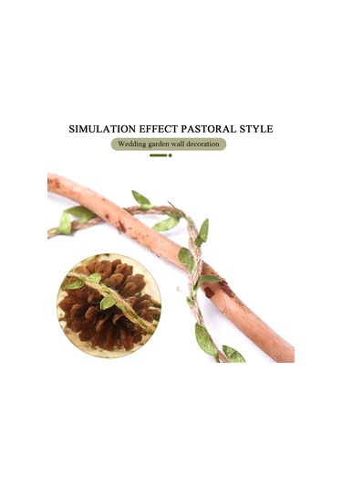 Gatherco Yapay Yaprak Çelengi - 20m - Rustik Yeşillikli Liana Bahçe Veya Düğün İçin Yapay Yeşillik Süslemeleri Diğer