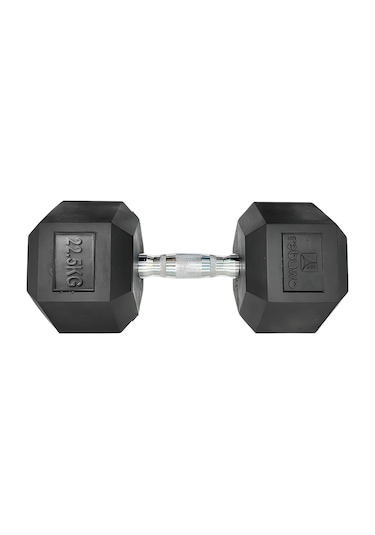 Rebuwo 22.5 KG 1 Adet Hex Dambıl Kauçuk Altıgen Dambıl Hex Dumbbell