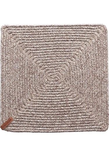 Koza Home Cesta El Yapımı Örgü Natural Kare Supla 32x32 4009 Naturel