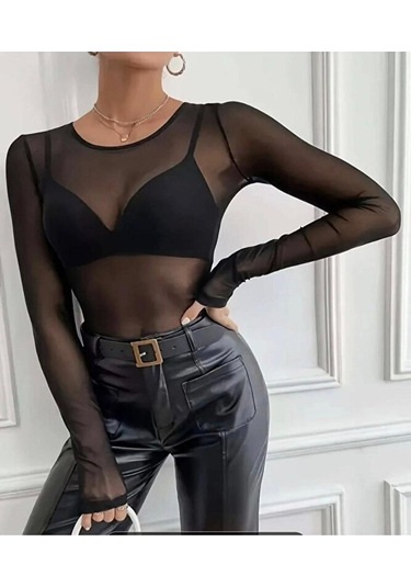 Pantofashion Kayık Yaka Modal Kaşmir Ultra Hafif Bluz Siyah