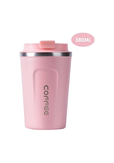 Ulzyvf Paslanmaz Çelik Seyahat Kahve Termosu - Sızdırmaz Pembe, Kahvelerinizi Koru Pembe