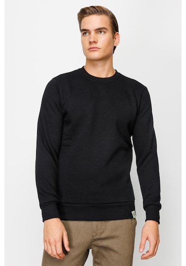 Igs İgs Erkek Siyah Standart Bisiklet Yaka Sweatshirt Siyah