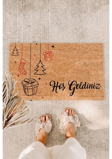 Yılbaşı Kapı Paspası Koko Paspas Yeni Yıl Tasarımları Kıl Paspas Dış Kapı Paspası Kapı Önü Paspas Tekrenk