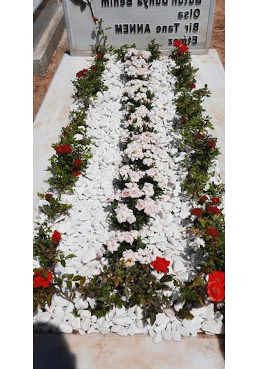 Mezar Taşı  15 Kg 1-2 cm Beyaz Dolomit Tamburlanmış Beyaz Doğal Taş