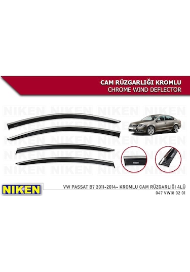 Vw Passat B7 Kromlu Cam Rüzgarlığı Niken 2011-2014