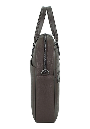 Case Club Erkek Evrak Çantası Omuz Askılı 15,6'' Laptop Bölmeli Kahverengi