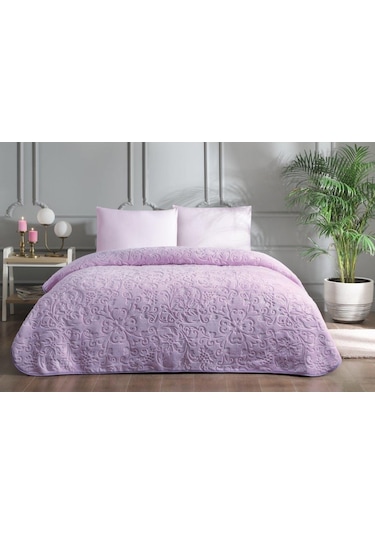 Özdilek Trendy Art Deco Lavanta Çift Kişilik Battaniye Lavanta