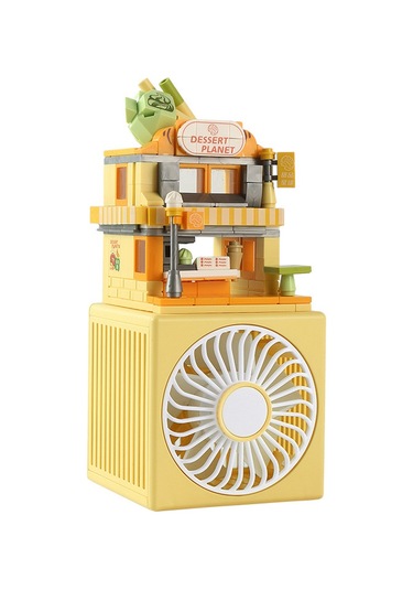 Jian Fan Yapıtaşımasa Üstün Vitesli Küçük Elektrik Fan Sarı