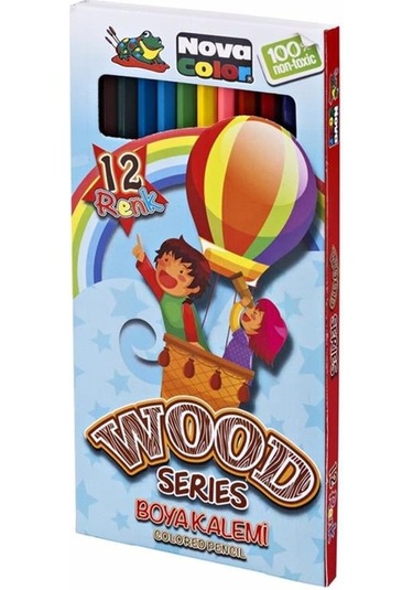 Nova Color Kuru Boya Uzun / Tam Boy 12 Renk Set Çok Renkli