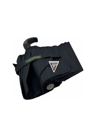 April A-226g A5 Baston Sap 10 Telli Tam Otomatik Şemsiye Siyah