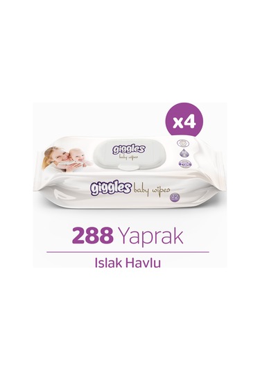 Giggles Baby Wipes Islak Mendil 4 x 72'li