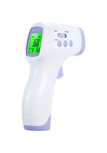 Kangvka Jxd-001 Mor Dokunmadan Isı Ölçer: Vücut Ve Nesne Sıcaklığı, 1 Saniye Hızlı Ölçüm, Lcd Geri Aydınlatma, Vücut/nesne Modu Pil Dahil Değil