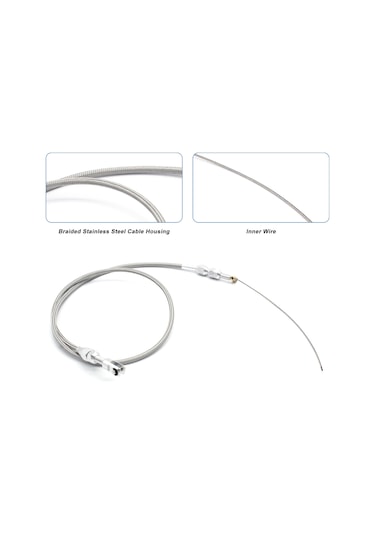 Monyee Ls1 4.8-6.0 Motor Gaz Kablosu - 36" Paslanmaz Çelik Örgülü Halka, Uzatılmış Kullanim Süresi, Kolay Kurulum