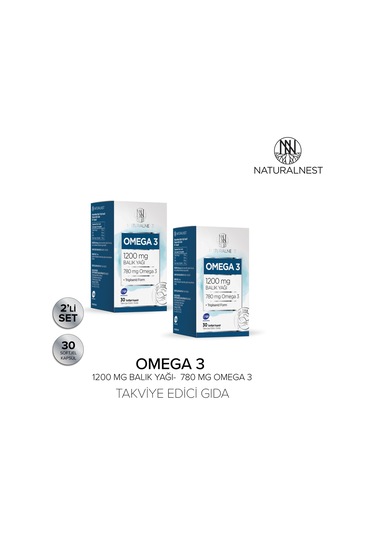 Naturalnest Omega 3 Balık Yağı 1200 Mg 60 Kapsül 2 Kutu