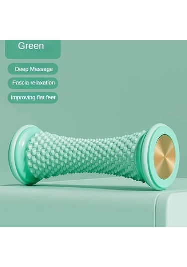 Ayak Masajı Masaj Silindiri Yoga Masaj Topu Plantar Fasya Rulo Kas Gevşeme Green Green Çok Renkli