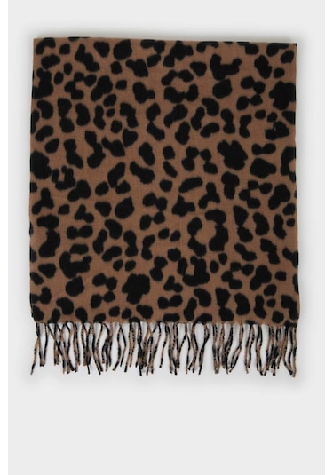 Defacto Kadın Leopar Desenli Atkı C6893ax25wnbk23 Siyah