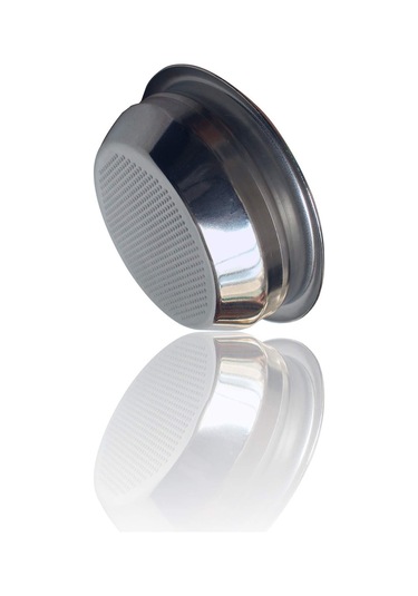 Qingmipy 58mm Paslanmaz Çelik Espresso Filtre Sepeti, Tek Duvar, 2 Fincanlık Gümüş