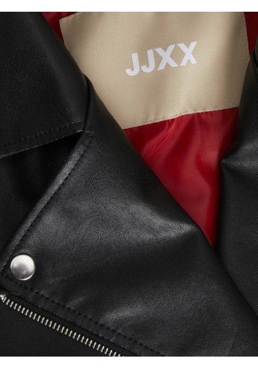 Kadın Fermuarlı Suni Deri Ceket - Frida Black Siyah