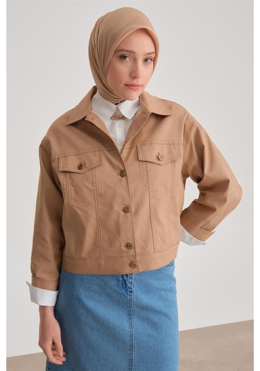 Armine Kısa Denim Ceket 24y5405 Camel-camel Camel