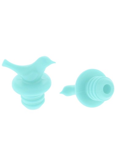 Suntek 3 Adet Silikon Küçük Kuş Şarap Şişesi Tıpa Mavi