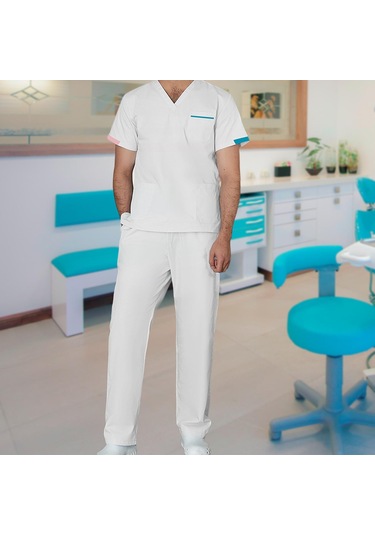 Suntek Kadın Erkek Scrubs Set Modern Dayanıklı Klasik Xl-beyaz