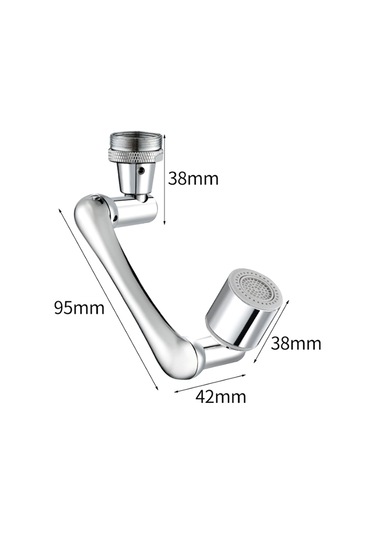 Xurunkeji 1440 Dönebilen Katlanabilir Musluk Genişletici Havalandırıcı İki Su Çıkış Modu, Evrensel Sıçrama Filtreli Musluk GÜMÜŞ