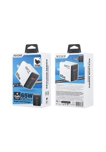 Wk Wp-u45 Keylour 65w Tip-cx2, Usb Gan Şarj Cihazı, Fiş: Ab Fiş Beyaz Beyaz