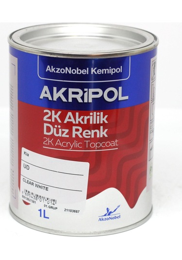Akzonobel Akripol 2k Düz Renk-clear White-ud- 1 Lt.
