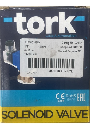 Sms Tork Selenoid Vana 1/4" Normalde Kapalı 230 Vac