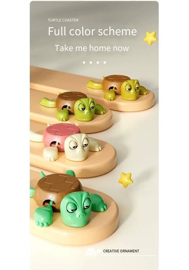 Yunboo Plastik Kap垫i Altlığı Kaplumbağa Figürü - 3 Yaş Ve Üzeri - 17.5x12.5x5 Cm - Masada Dekoratif Ve Fun Alet - Sarı Poşetli