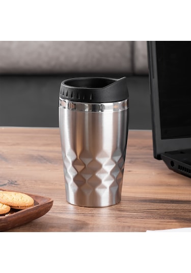 Porsima 05554 Paslanmaz Çelik Termos Kupa Termos Bardak 350ml Güm