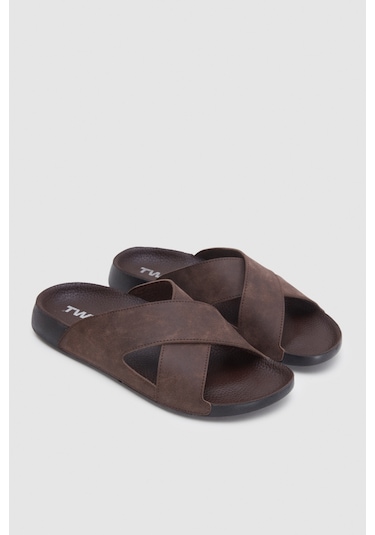 Twn Kahverengi Çapraz Bant Terlik 4ect9ort5010m Kahve