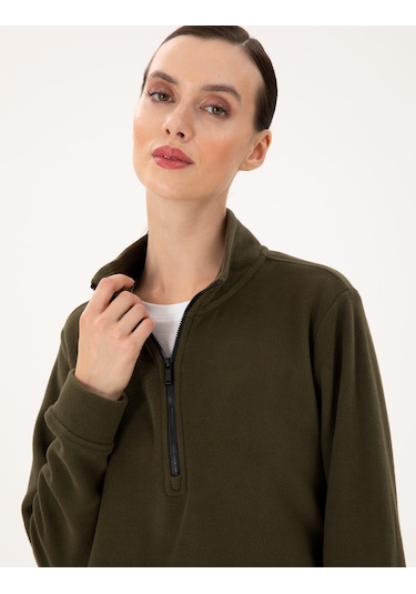 Pierre Cardin Kadın Haki Sweatshirt 50300846-vr027 Haki