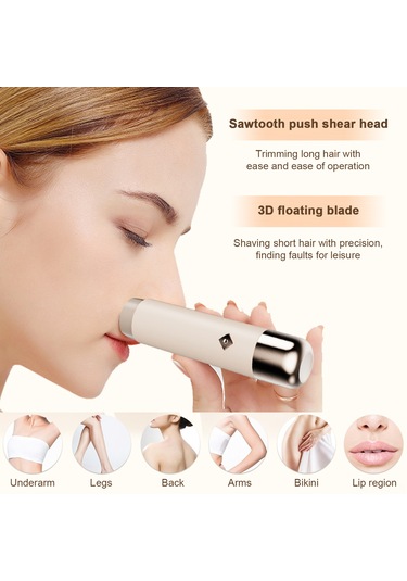 Yunboo Kadınlar İçin Çift Başlı Şarjlı Epilatör - 3d Yüzer Başlık & Tıraş Makinesi, Ipx6 Su Geçirmez, Usb-c Şarj Çok Renkli