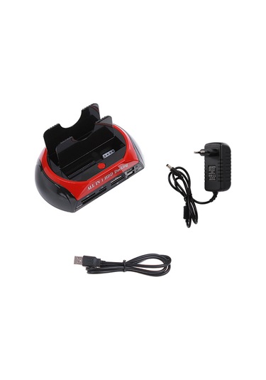 Samdoo Ide Ve Sata Disk İçin Çift Slot Docking Station, Tek Tuşla Yedekleme, Offline Klonlama, Usb 2.0, Avrupa Standartı