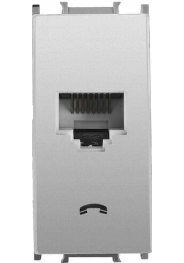 Panasonic Modüler Metalik Beyaz Nümeris Telefon Prizi Cat-3 Altlık+kapak 1m - Wvtt14024mw-tr