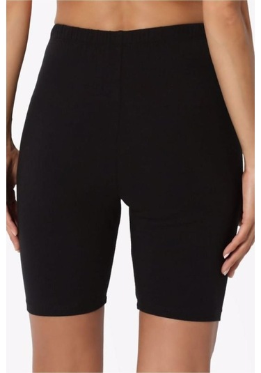 Kadın Siyah Diz Üstü Tayt SiYAH