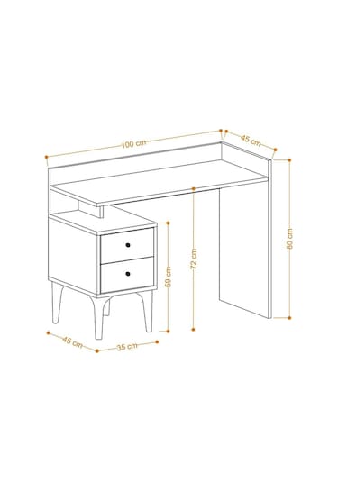 Decormet Puuk Çalışma Masası Dec0087 Ahşap