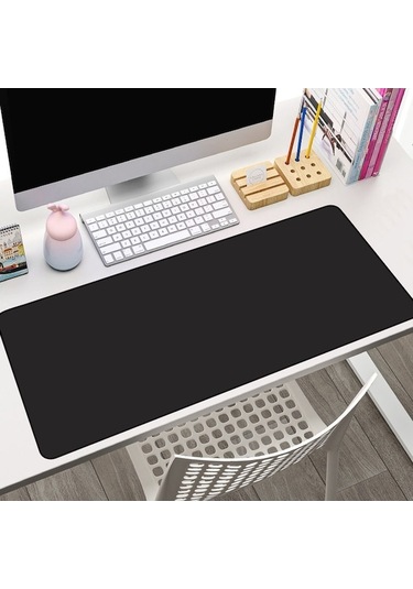 Cbtx Meıleer Hy1228 800x300x3mm Büyük Masa Mat Ev Ofis İçin Kalın Kenar Overlok Kauçuk Mouse Pad - Siyah Siyah