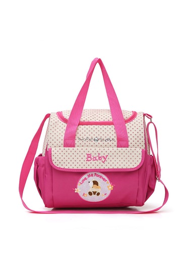 Çok Fonksiyonlu Şık Anne Çantası - Pembe 1001 Pembe