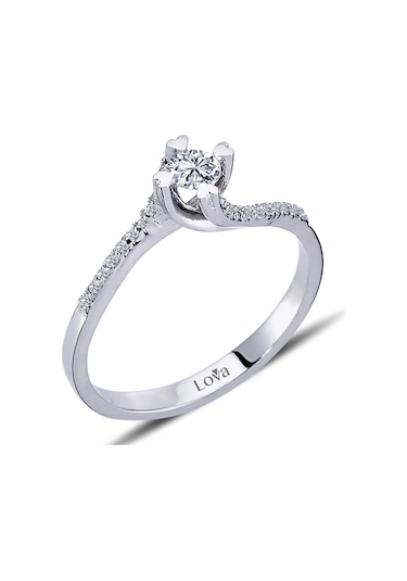 Lova Toplam 0,26 Karat Pırlanta Tektaş Yüzük - 1070049